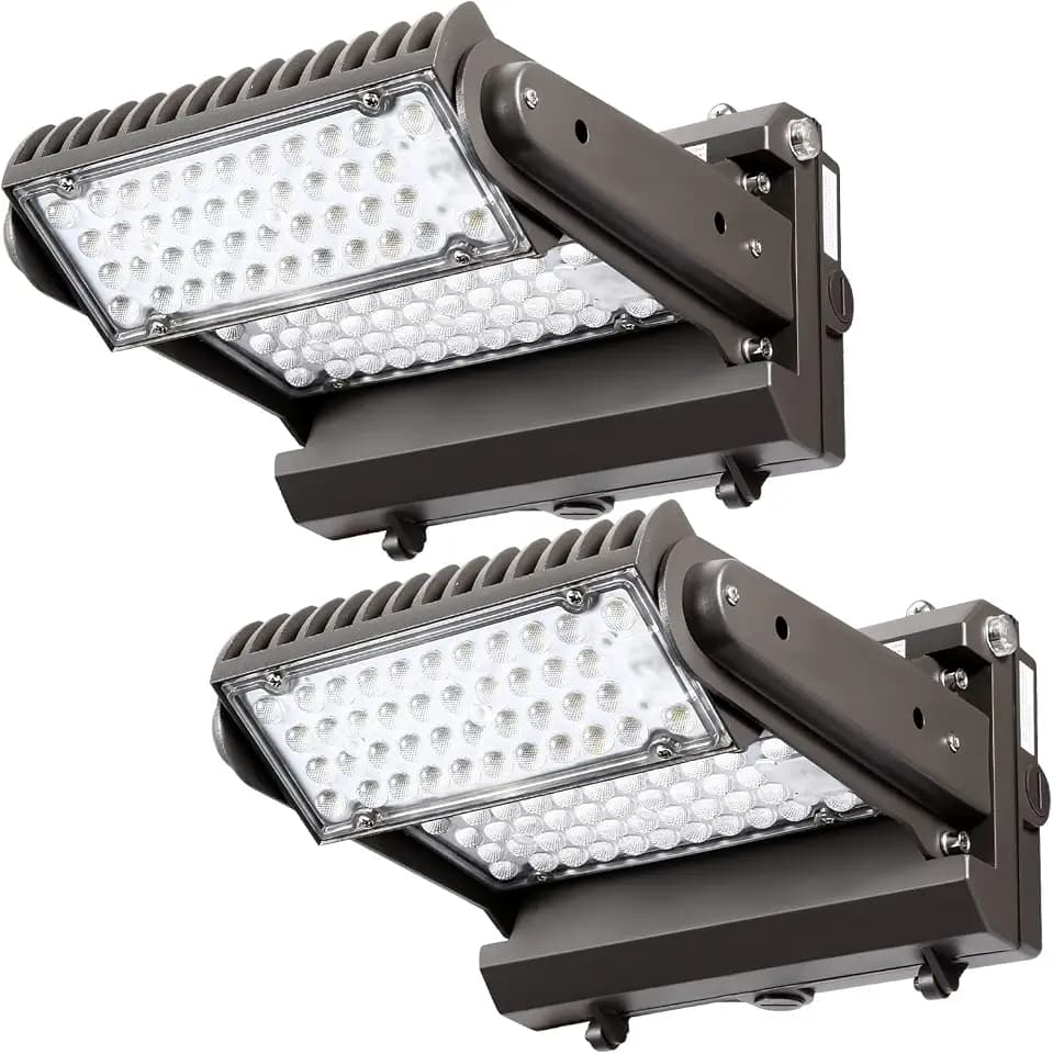 Dusk to Dawn 120W Rotatable LED Wall Pack Light, 5000K 16800LM 600-800W HPS/HID Equiv, ETL Adjustable Head Outdoor LED Wallpack Lighting Fixture for Area Light, Parking, Garages,Warehouse,Entrance