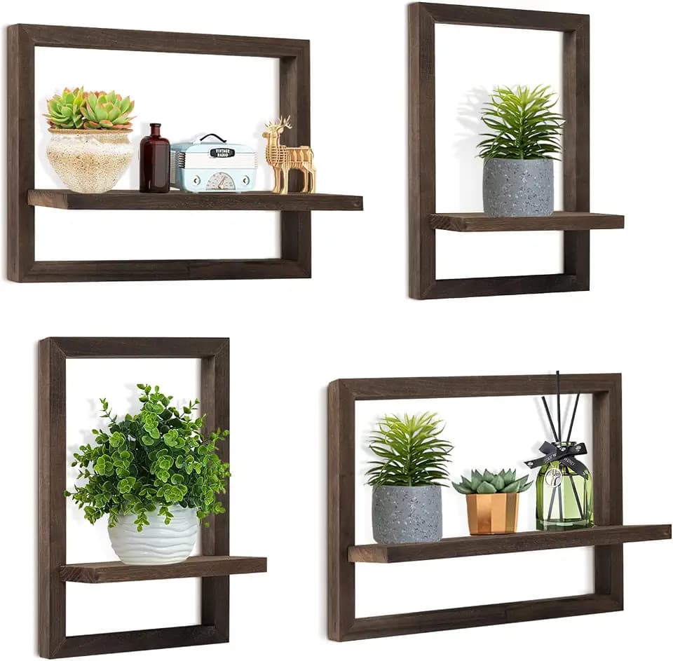 idee-home Floating Shelves for Wall Set of 4 Decorative Hanging Shelf