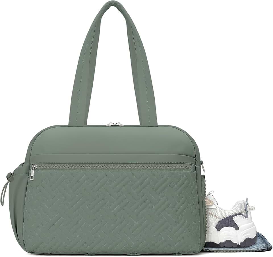 SYTRAH Gym Bag for Women, Lightweight Sport Workout Purse for Travel Green