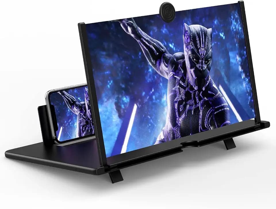 Handy Bildschirmlupe 18 Zoll, 3D HD Bildschirmlupe für Smartphones, Faltbarer-gegen blaues licht, Bildschirmlupe für alle Smartphones für das ansehen von flmvideos