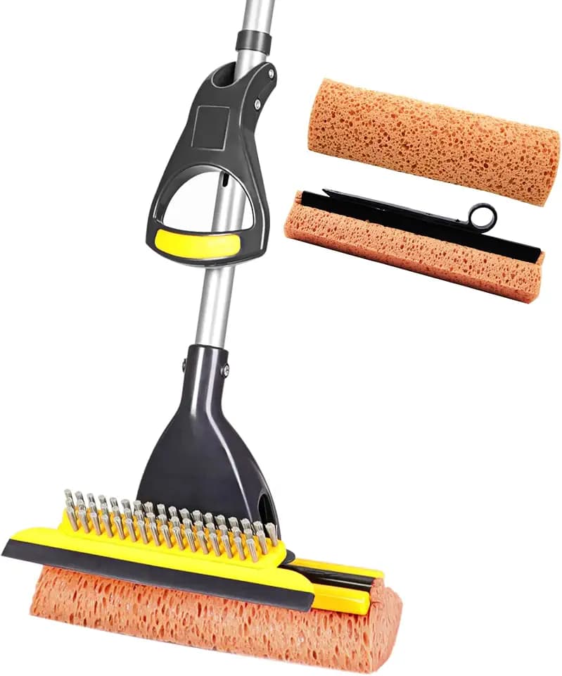 Yocada Sponge Mop Home Commercial Use Tile Floor Bathroom Garage Cleaning