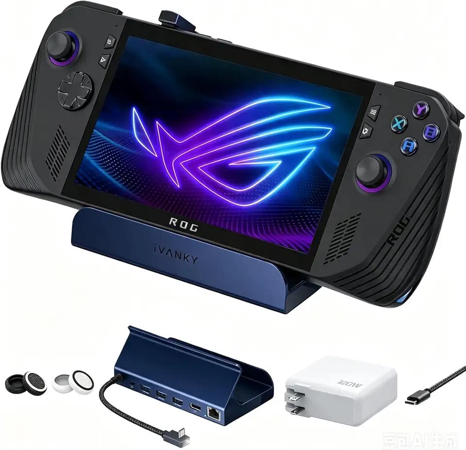 iVANKY 8-in-1 ROG Ally/Rog Ally X/Steam Deck Dock, mit 100W Ladegerät