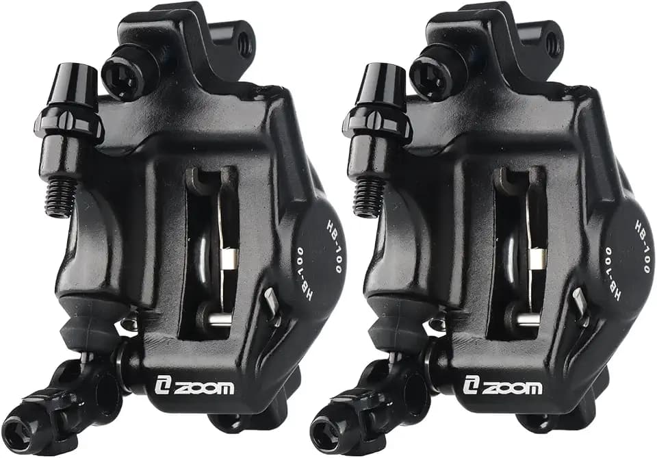 ZOOM Hydraulic Disc Brake Calipers: HB-100 MTB Ebike Front & Rear Set
