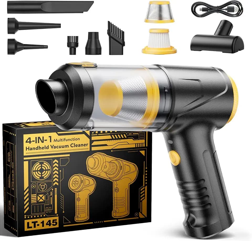 Handheld Vacuum Cleaner, 21000Pa Cordless 4-in-1 Mini Car Vacuum