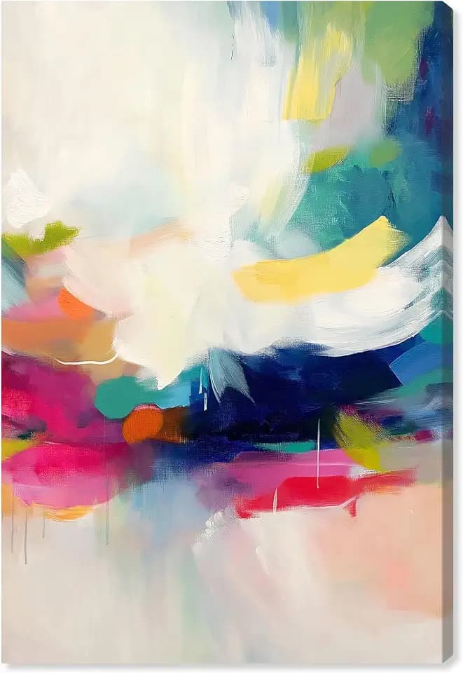 Art Remedy Neon Colors Abstract Canvas, 20" x 30", Gallery Wrapped, Riot of Color III