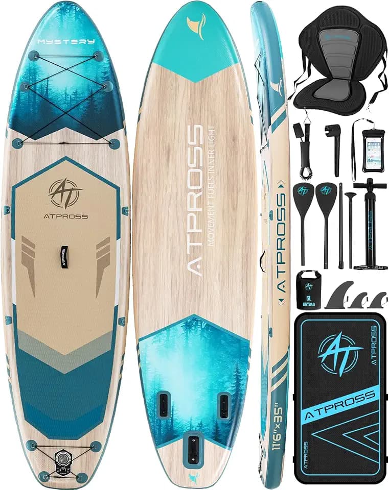 Inflatable Paddle Board, 450lbs Extra Wide Stand Up Paddleboard