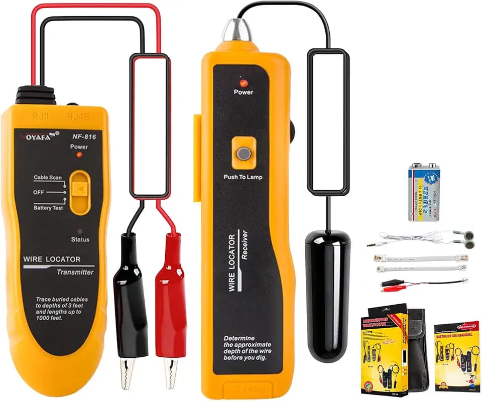 NOYAFA nf-816-c Underground Kabel Draht Locator Locate Pet Zaun, Sprinkler Control, Metall-Rohre, Drähte, Telefon Draht, Koax-Kabel mit Kopfhörer