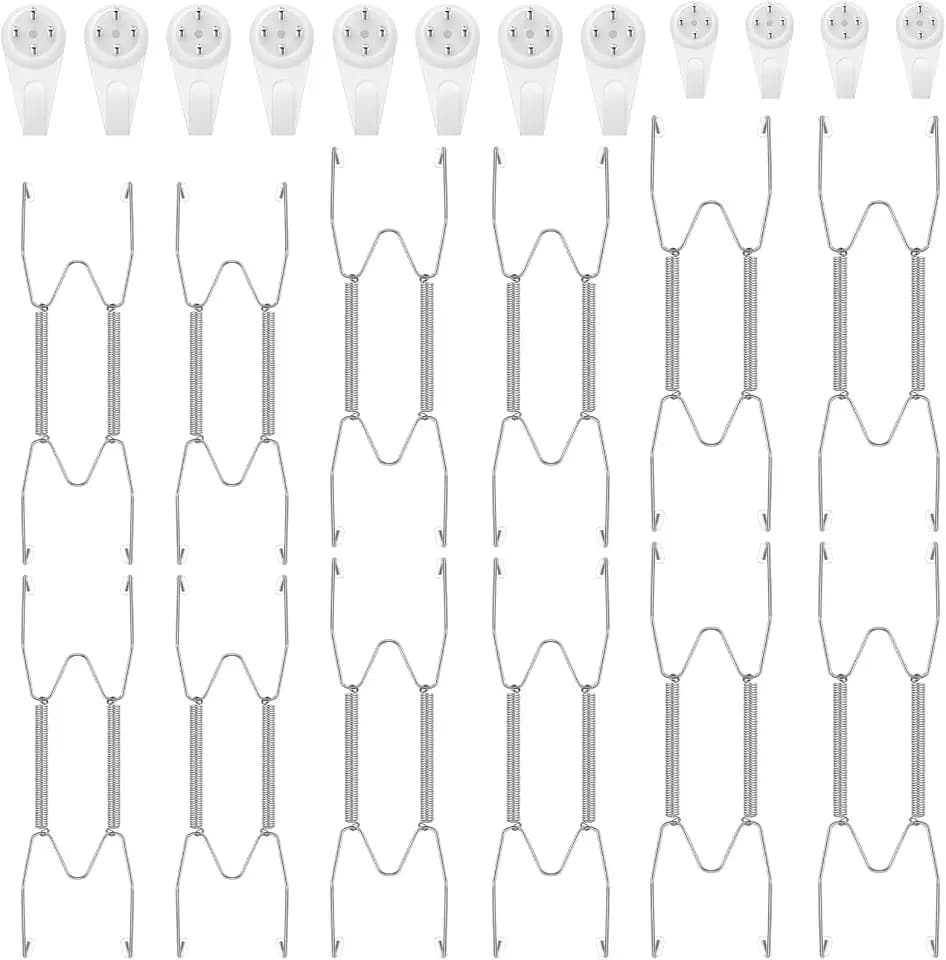 Hotop 12 Pcs Wall Plate Hangers Wire Invisible,8/10/12 Inch,Silver