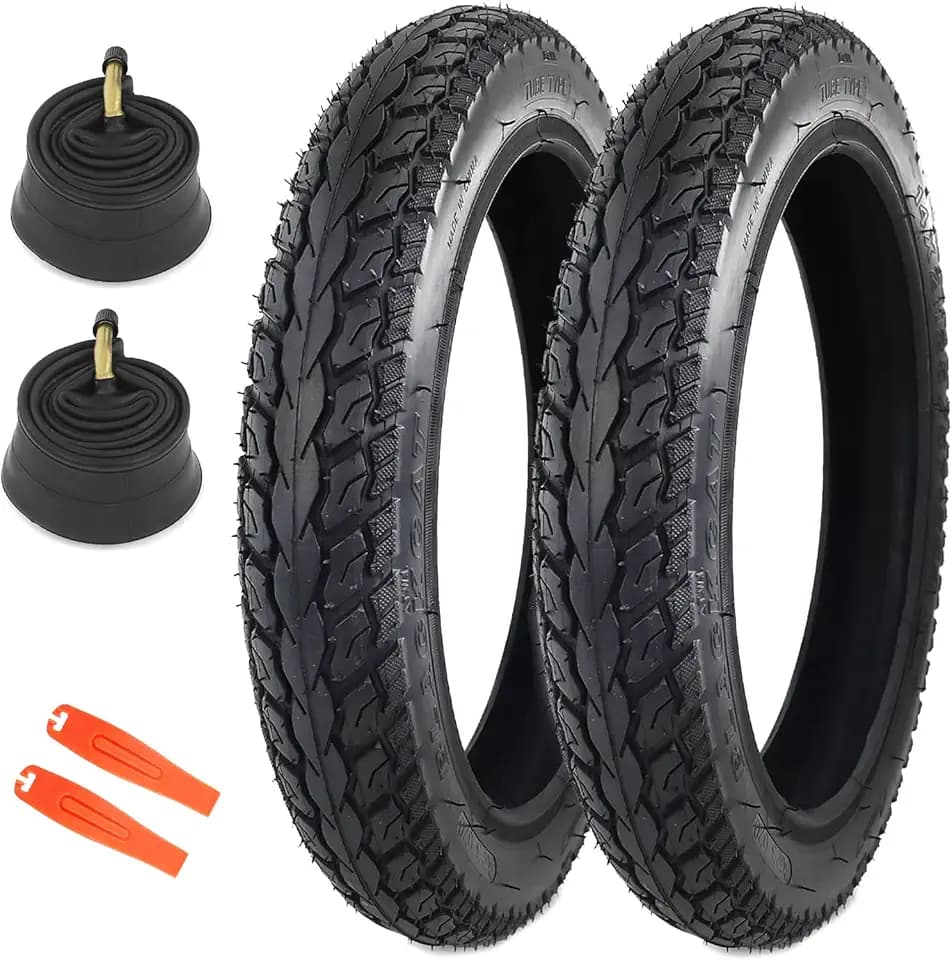 2 Pack E-Bike Tire Kids Bike Tire 14x2.125 with 2 Tubes Strong Grip Compatible Replacement Bicycle Tire for Electrc Bicycle