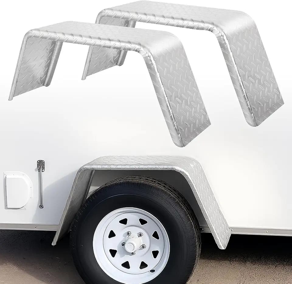 Square Trailer Fenders Single Axle for 14"-16" Wheels