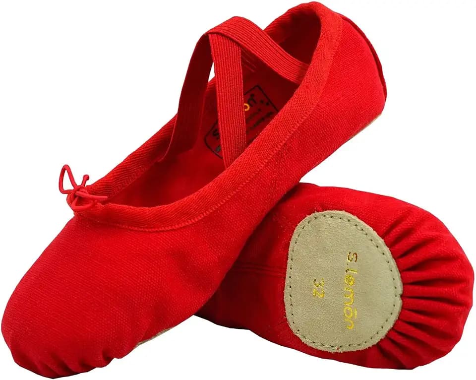 Girls Ballet Shoes Adult Canvas Dance Ballet Flat