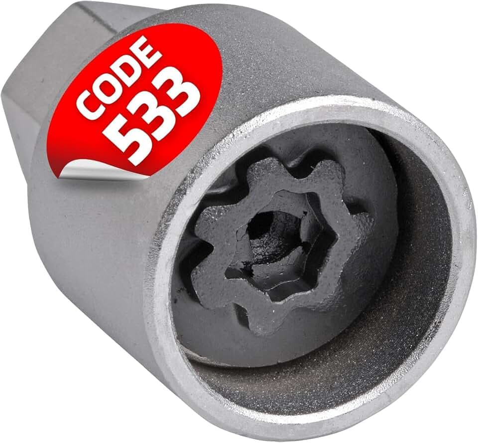 SW-Stahl 02383L-13 Felgenschloss Adapter 533 für VW Radsicherung | Ersatzschlüssel zur Demontage von Felgenschlössern - Robustes Werkzeug zum Lösen & Ausdrehen - Chrom-Vanadium-Stahl