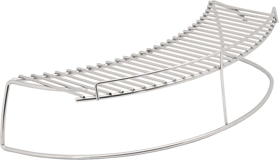 BBQ-Toro Warmhalterost aus verchromtem Stahl, rund | 45 x 14 x 10 cm | passend für Ø 57 cm Kugelgrill und Kamado | Grillrost für 2. Ebene | Universal Warming Rack | mehr Grillfläche mit Extension Rack