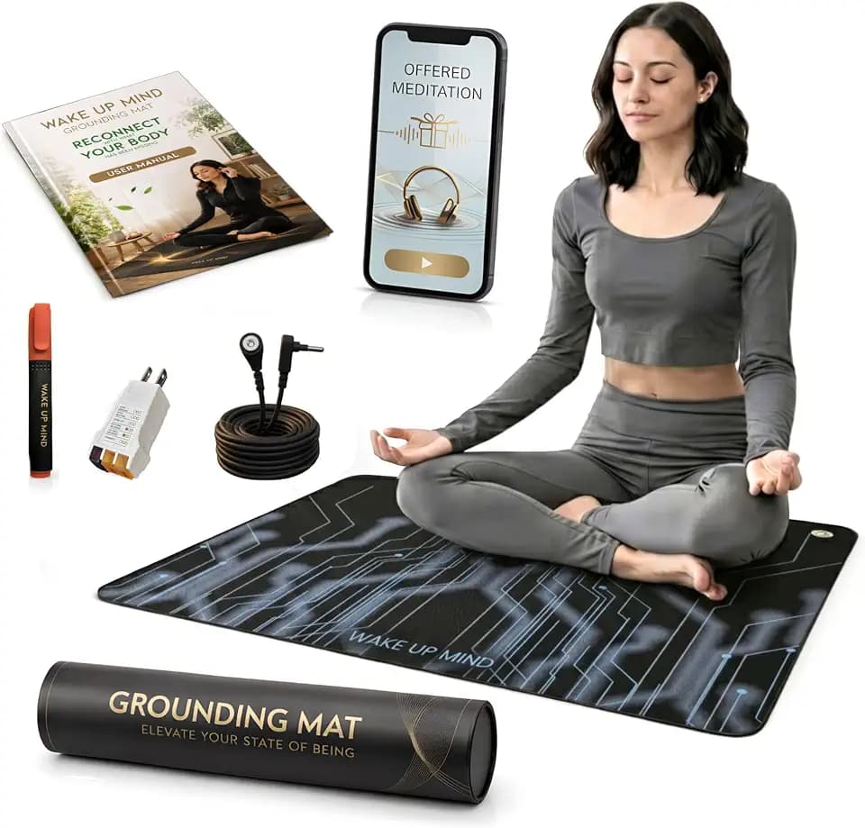 Grounding Mat for Bed & Feet, Conductive Earthing Pad for Home