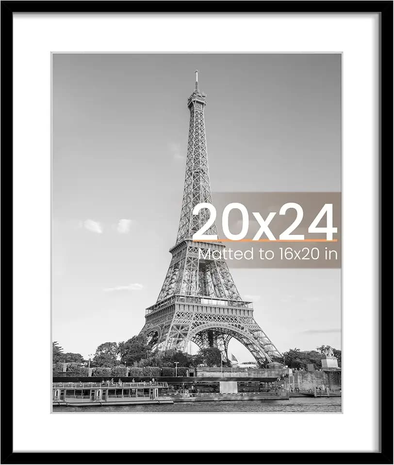 upsimples 20x24 Picture Frame, Wall Decor Poster Frames, Black 1 Pack