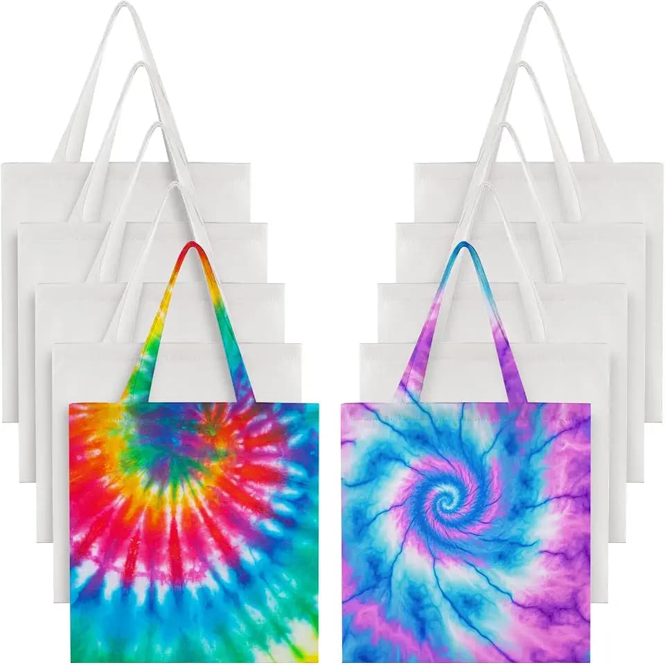 Silkfly Cotton Tote Bags Blank for Tie Dye