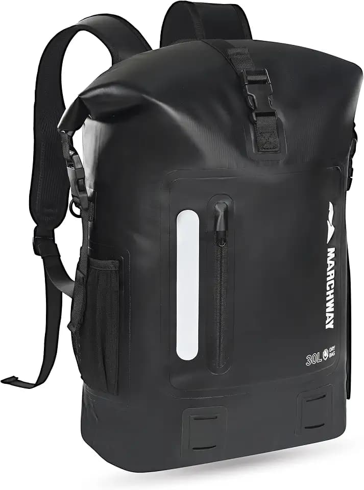 MARCHWAY Roll Top Waterproof Backpack, Rugged Hiking Dry Bag, 20L/30L/45L