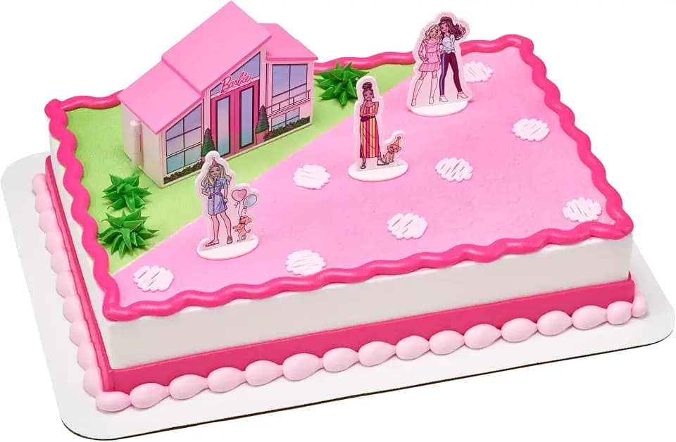 Barbie™ Dreamhouse Cake Topper | 4 Piece Birthday Party Decoration Set