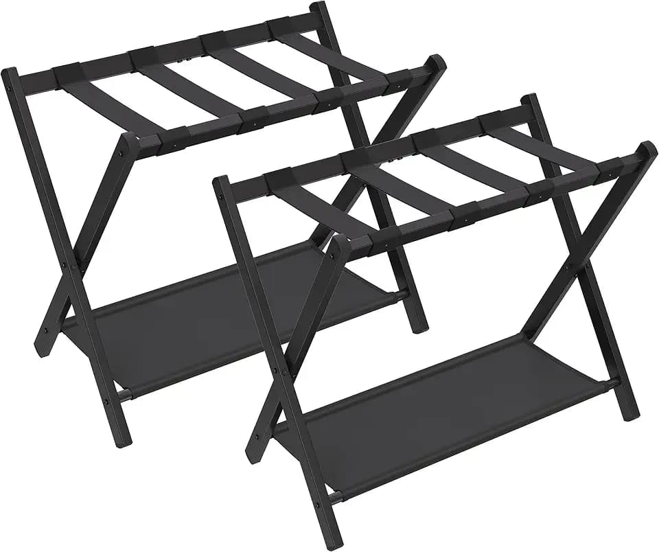 SONGMICS Luggage Rack, Foldable, Steel, PA Plastic, Oxford Fabric