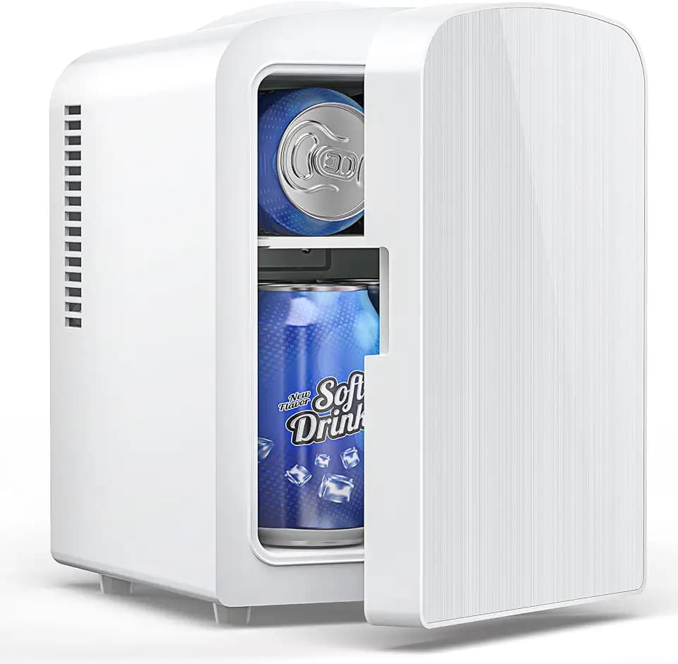 Electactic Mini Fridge, 4L/6 Cans Cooler & Warmer for Bedroom Office