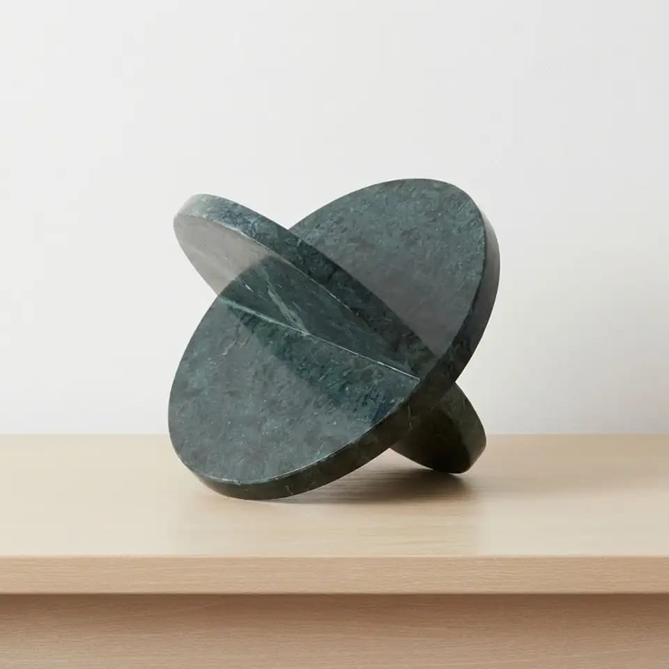 Sagebrook Home Marble Geometric Object, Modern
