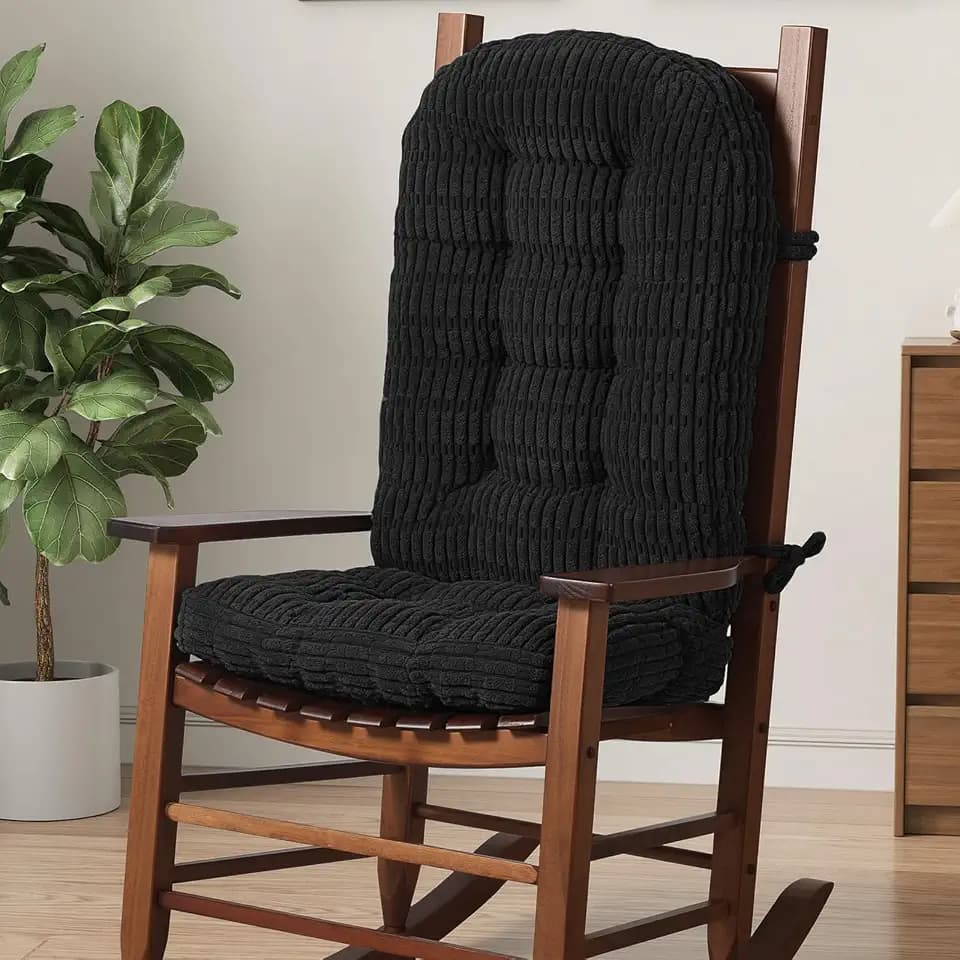 idee-home Rocking Chair Cushions Indoor, Thick Tufted Rocker Chair Cushions