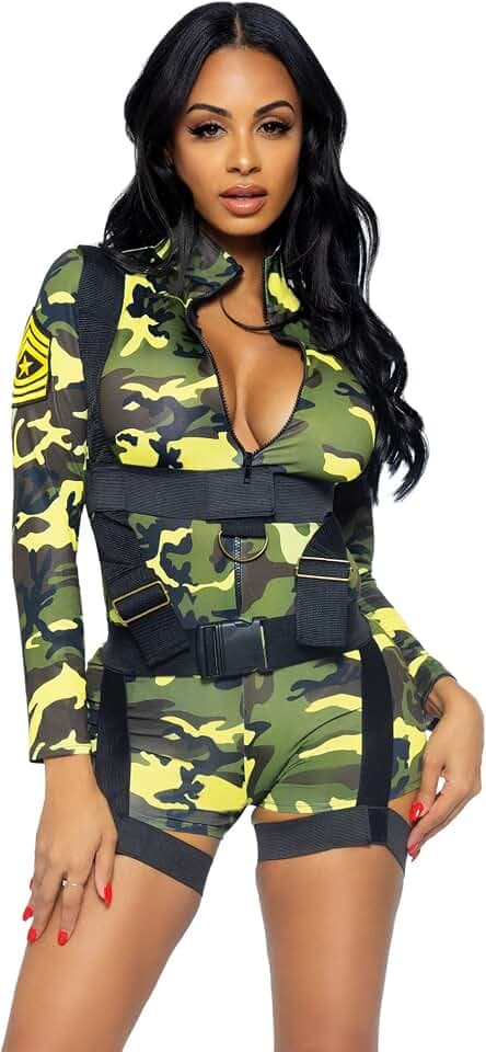LEG AVENUE Damen Goin' Commando Adult Sized Costumes, Camo, Größe: S (EUR 36)