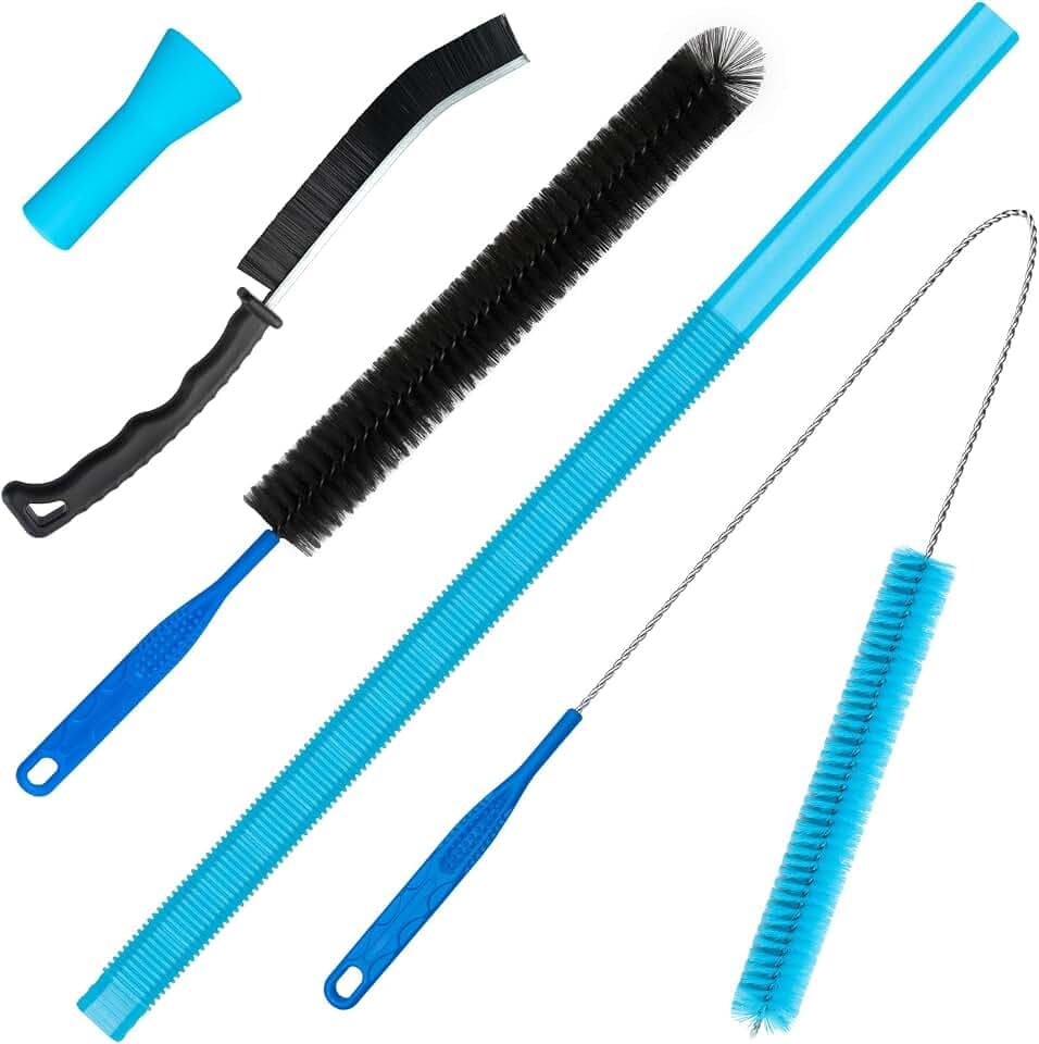 Dryer Vent Cleaner Kit - Compatible Universal Vacuum Attachment Hose with Most Vacuum Cleaner, Dryer Lint Cleaner Kit and Cleaning Brush Tools for Efficient Dryer Vent Hose Maintenance (Black)