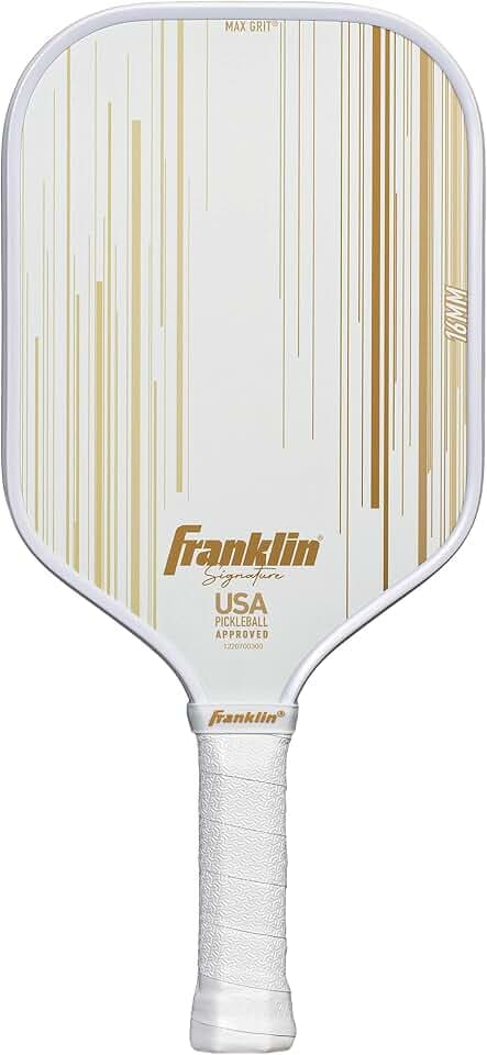 Franklin Sports Pro Pickleball Paddles - Signature Series Pro Pickleball Paddle with MaxGrit Surface - USA Pickleball (USAPA) Approved Tournament Pickleball Paddles - 13mm + 16mm Polypropylene Cores