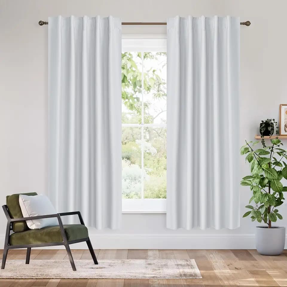 RYB HOME 100% Blackout Curtains 54 inches Long for Bedroom
