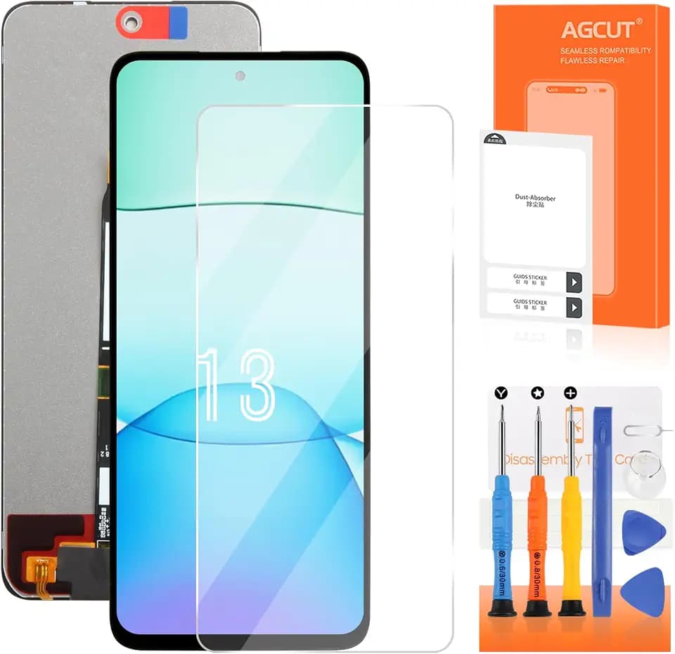 AGCUT Display LCD für Redmi 13 4G / 5G Bildschirmersatz für Xiaomi Redmi 13 2404ARN45A 24040RN64Y 6,79" LCD Bildschirm Touchscreen Digitizer Glas Panel Assembly mit Reparatur, Schwarz