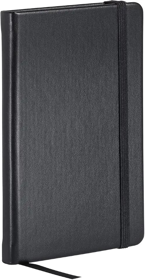 Oxford Password Book, Black Hardcover Journal, Username and Password Organizer, Small 3.5" x 5.5" Size, Internet, WiFi, Software Login Tracker (71010)