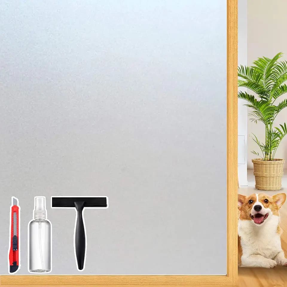 Dwersty Frosted Glass Window Privacy Film Decorative, 29.5" x 78.74"