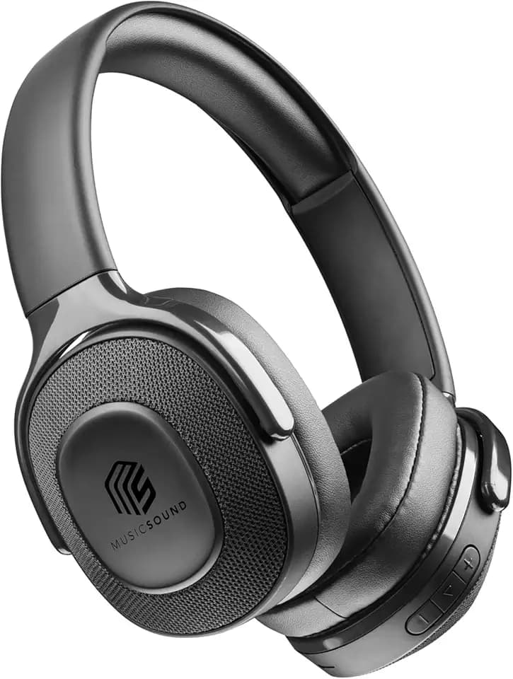 Music Sound | DEEP - Kabelloses Headset mit Low Latency Technologie - Wiedergabezeit 22 Stunden - Schwarz