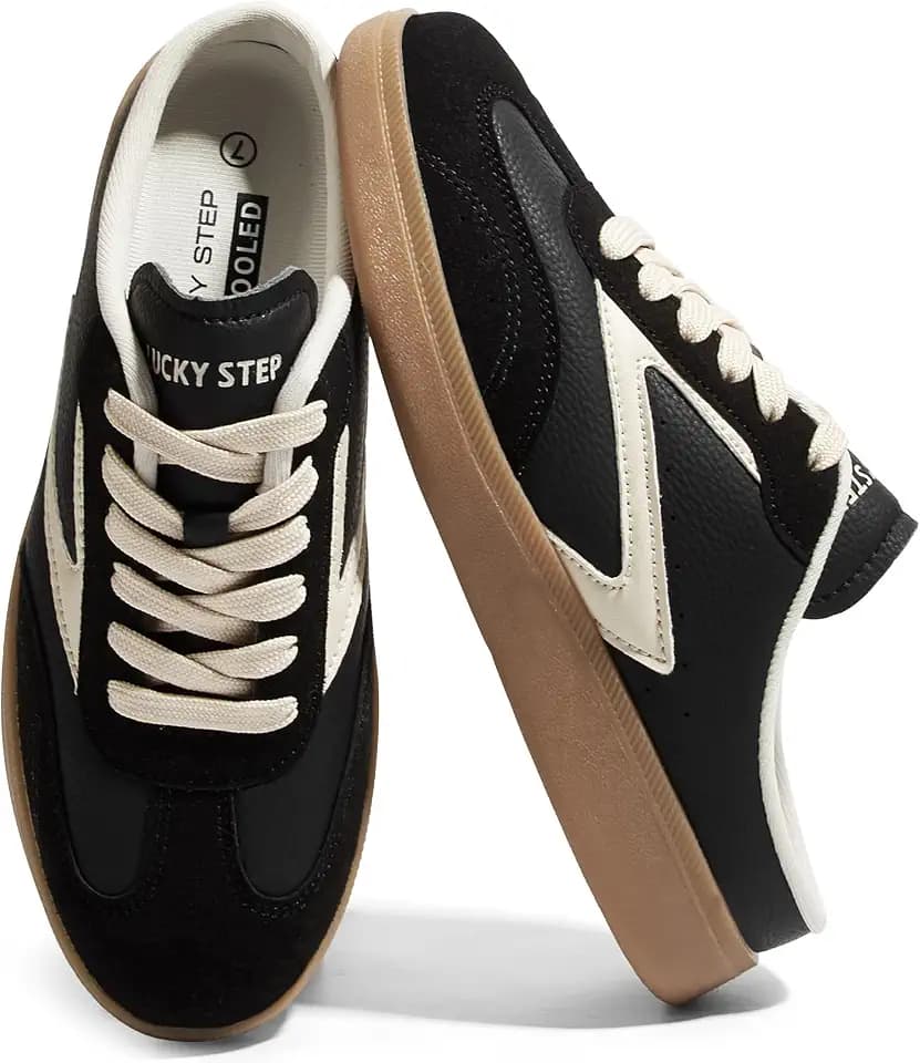 LUCKY STEP Women's Lace Up Fashion Casual Sneakers