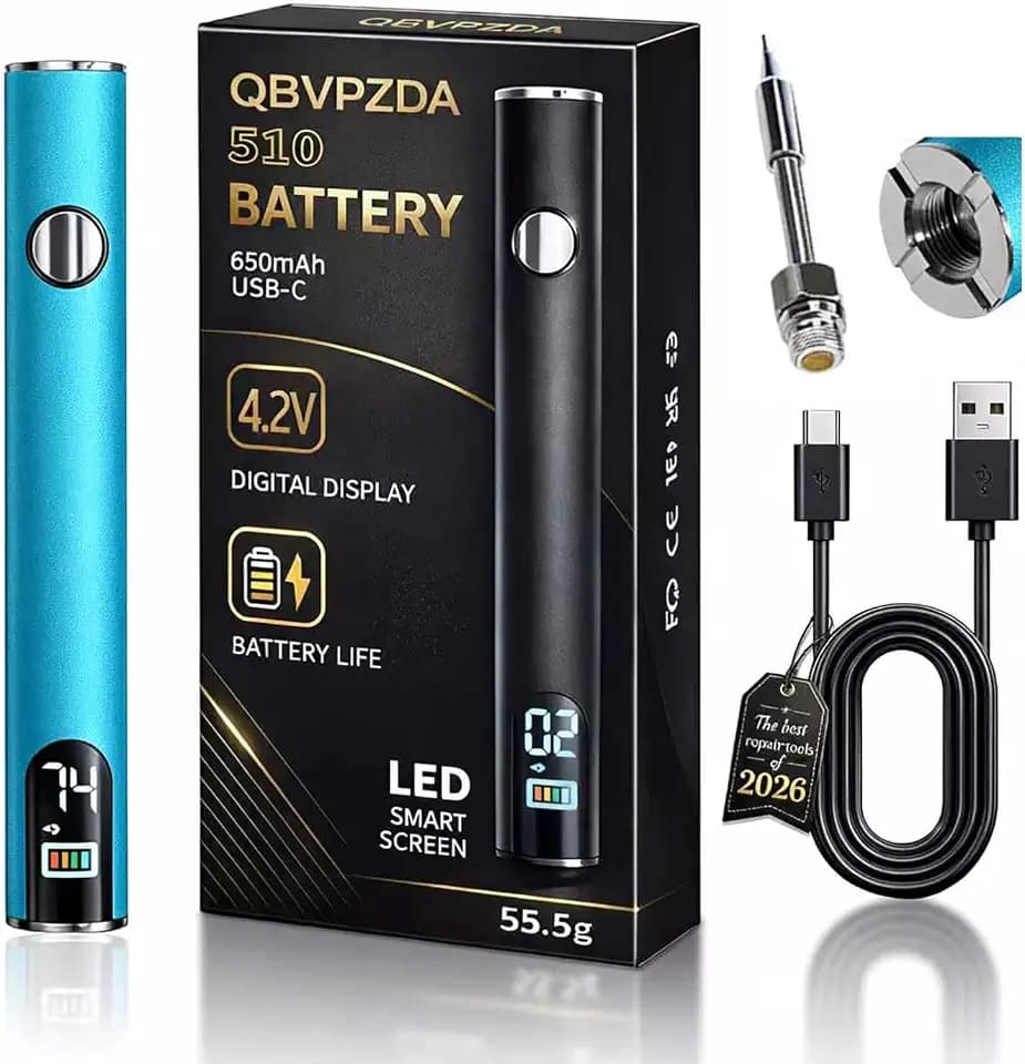 Portable Soldering Iron 510 Threaded Universal Connector (Blue-B)