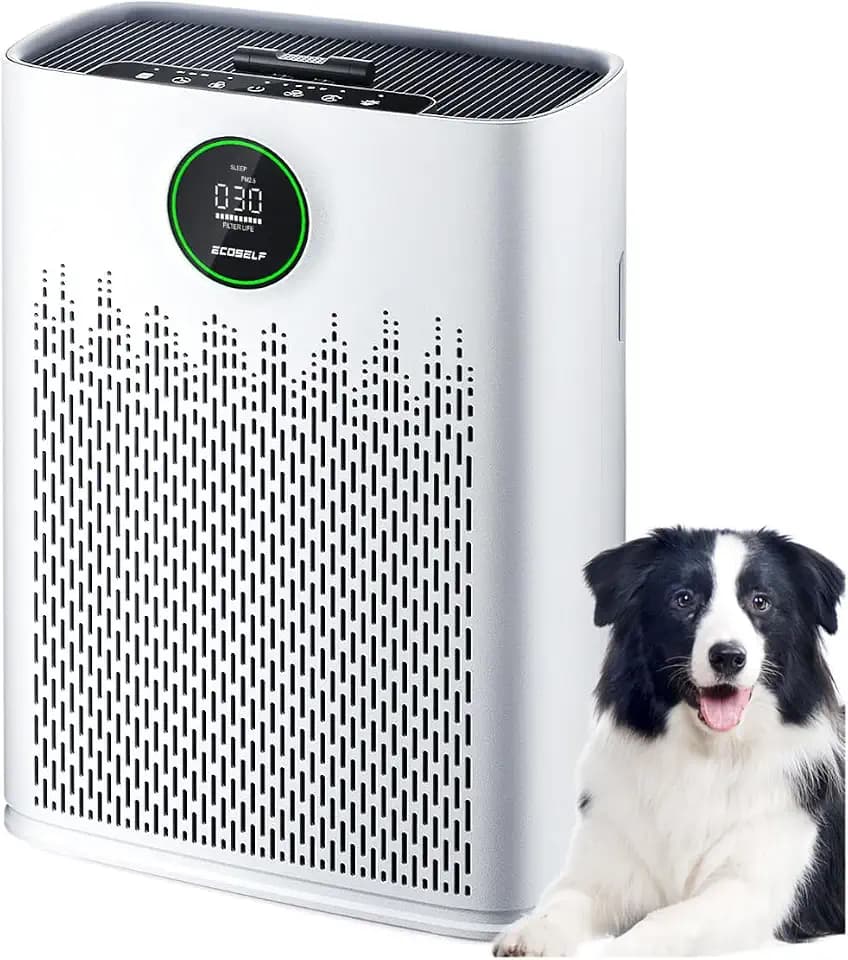 Air Purifiers for Home Large Room, Cover Up to 2400 Ft² with True HEPA Filter, Smart Mode, PM2.5 Air Quality Display, Aromatherapy with 2X-Purification & 360°Air Outlet, DL, HAP603