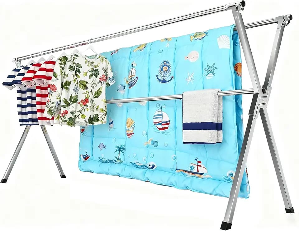 83" Clothes Drying Rack Folding Indoor Outdoor Drying Rack Clothing