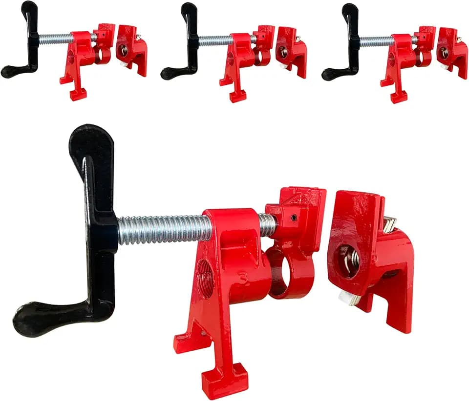HimaPro 3/4" H-Style Professional Pipe Clamp Set, 4-Pack