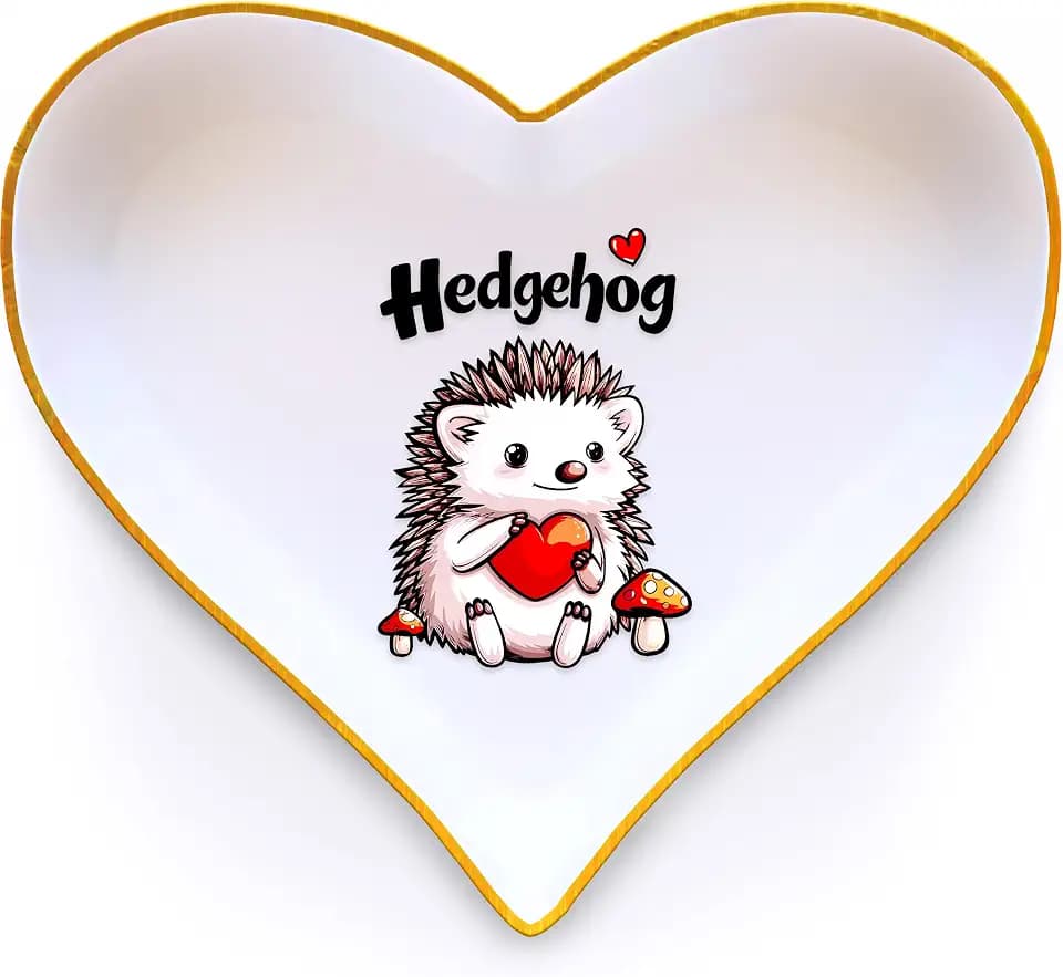 Hedgehog Ring Holder Dish Tray, Gifts For Women Teens Girls, Hedgehog Lovers Themed Stuff Accessories Things Decor Merch, Home Room Ring Earrings Necklace Organizer Holder!