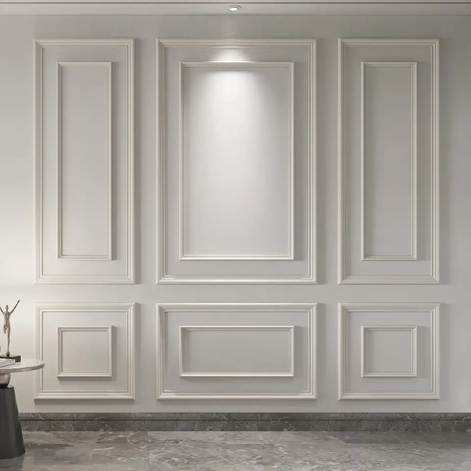 Art3d Premade Bilinear Frame Wainscoting Molding Set, 6 Separate Frame