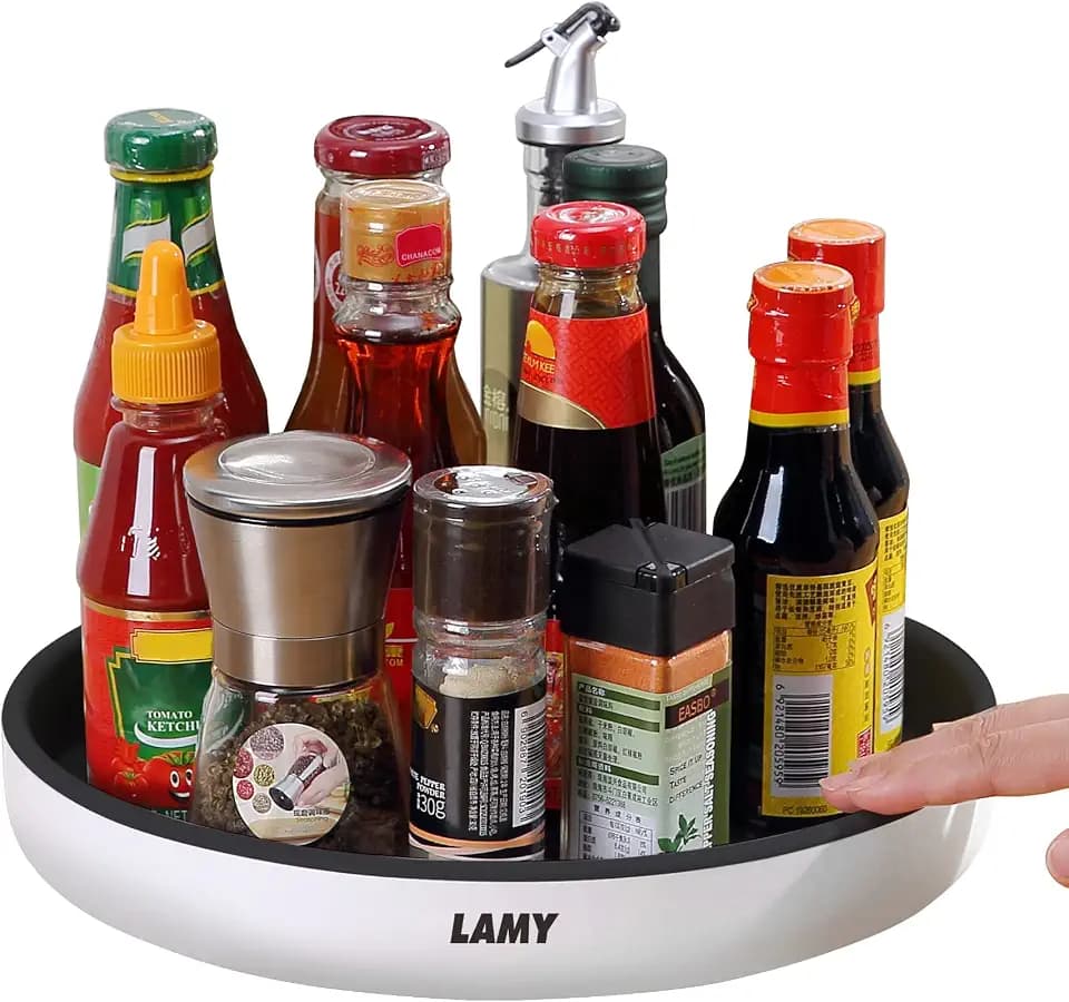 LAMY Lazy Susan for Table Top, 10 Inch Lazy Susan Organizer for Cabinet