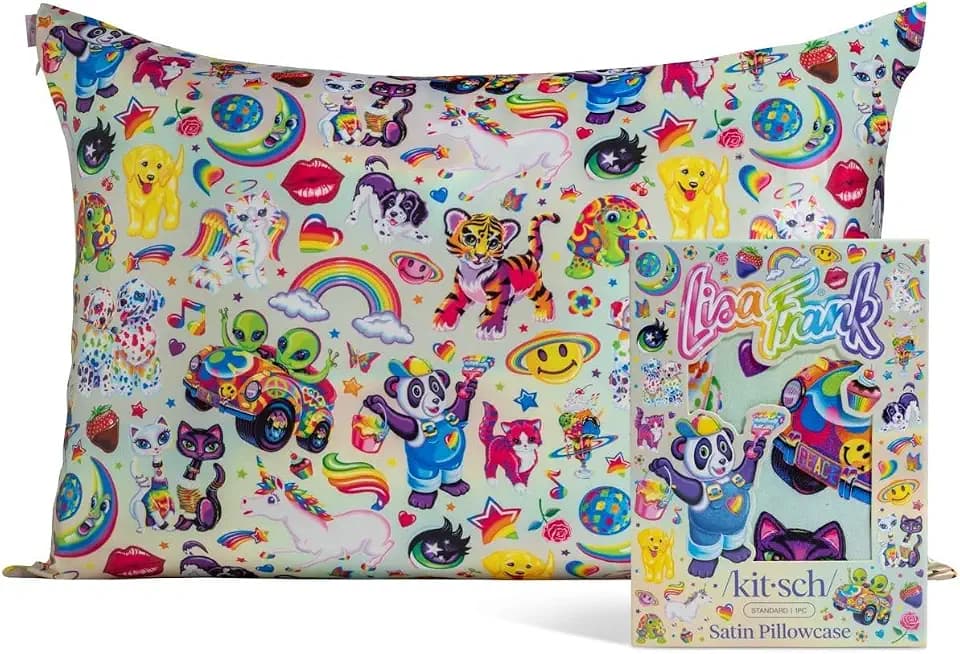 Lisa Frank x Kitsch Satin Pillowcase - The Fantastic World of Lisa Frank