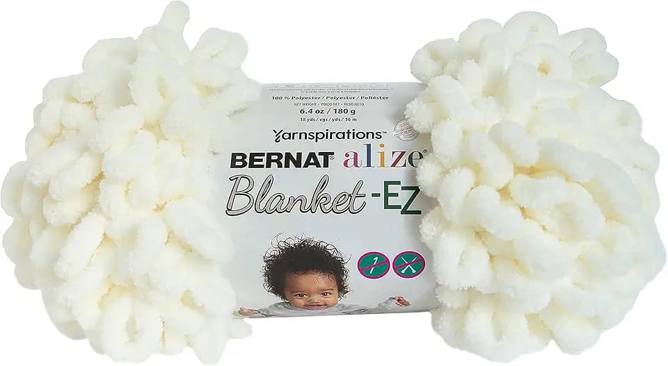 Bernat Alize Blanket-EZ Yarn, Cream