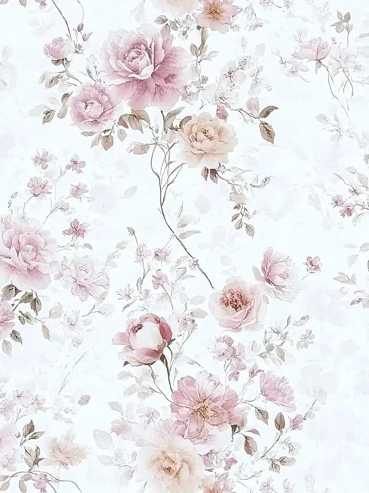 Pink Peel and Stick Wallpaper Floral Contact Paper for Bathroom