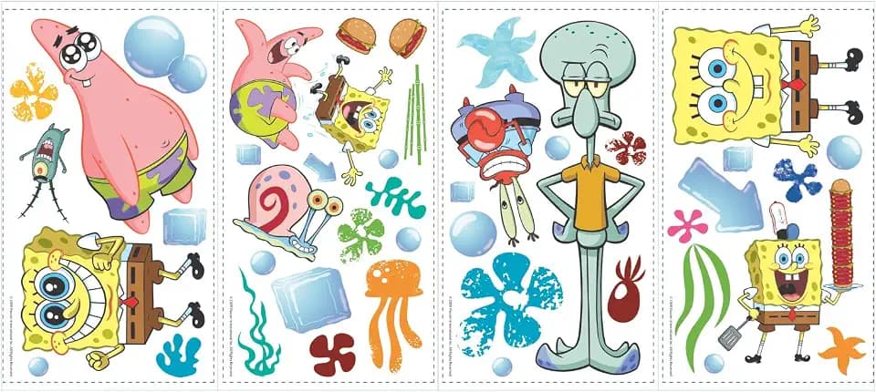 Spongebob Squarepants Peel and Stick Wall Decals by RoomMates