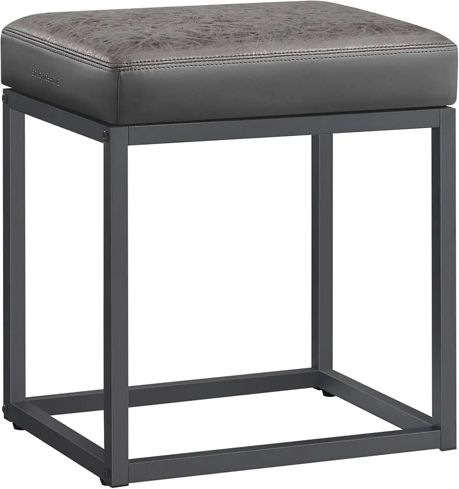 SONGMICS HOME Ottoman, Square Coffee Table, Reversible Top, Steel Frame