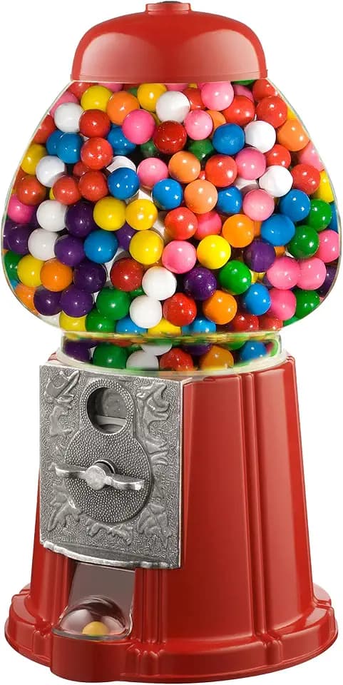 Great Northern Popcorn Vintage Gumball Machine, Red, 11"