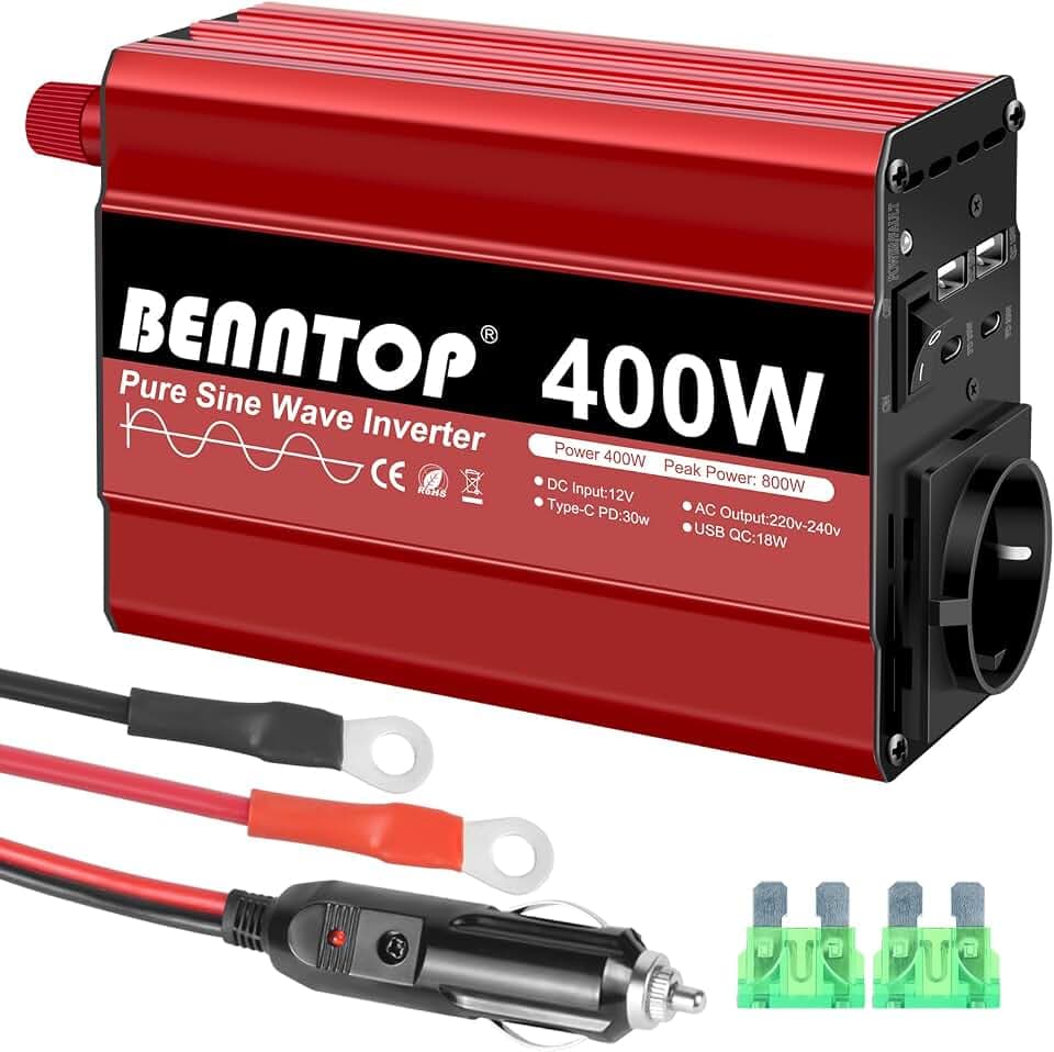 Wechselrichter 12v auf 230v Reiner Sinus 400W/800W Spannungswandler