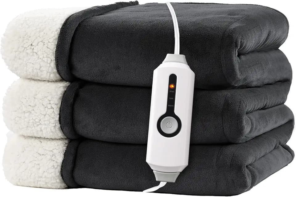 Electric Heated Blanket Full Size 72"x84" – Iron Gray